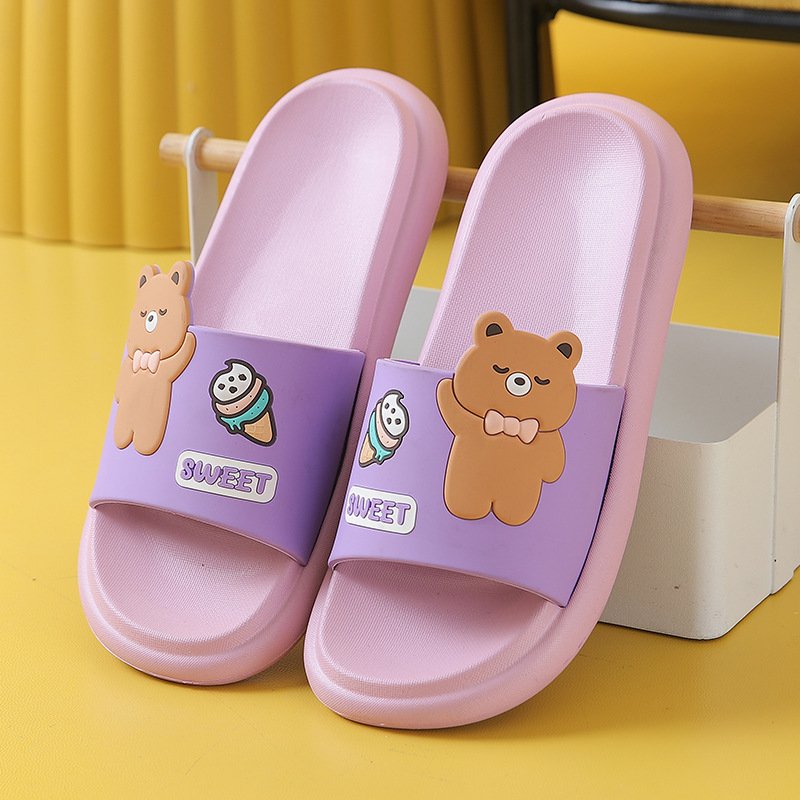 Nicecin Hot Sale Bear Summer EVA Injection Slide Anti-slip New Design Summer Man Woman Slippers Outdoor Indoor Beach Slippers