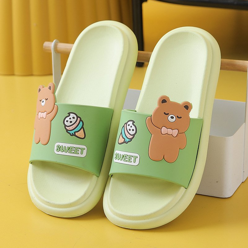 Nicecin Hot Sale Bear Summer EVA Injection Slide Anti-slip New Design Summer Man Woman Slippers Outdoor Indoor Beach Slippers