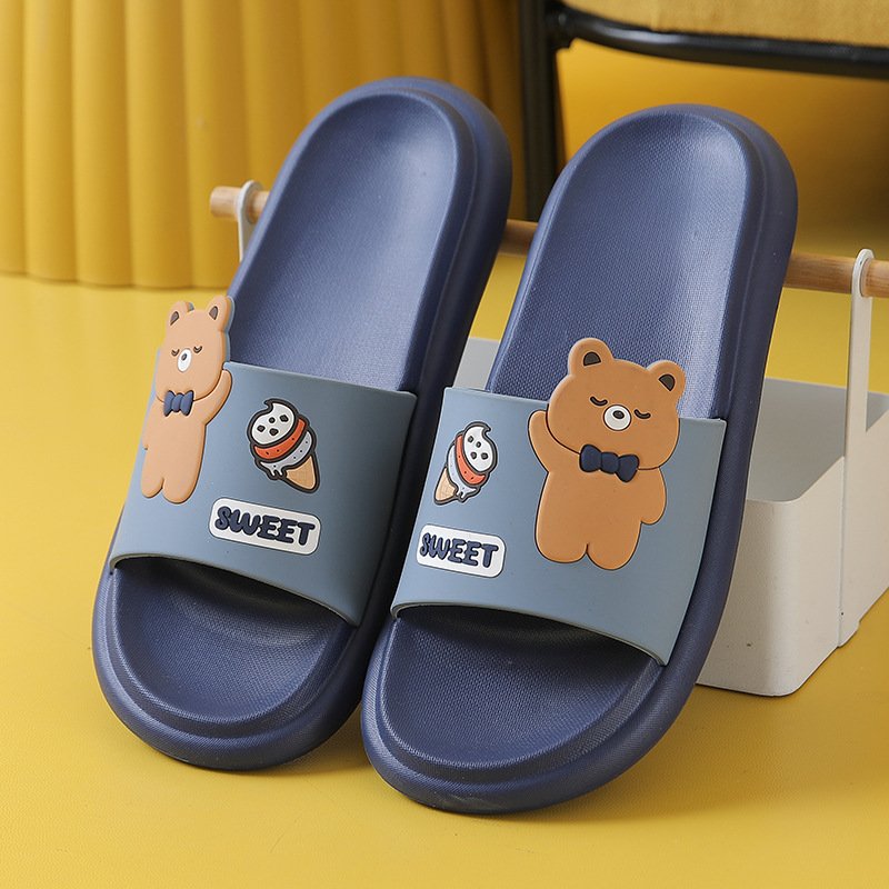 Nicecin Hot Sale Bear Summer EVA Injection Slide Anti-slip New Design Summer Man Woman Slippers Outdoor Indoor Beach Slippers