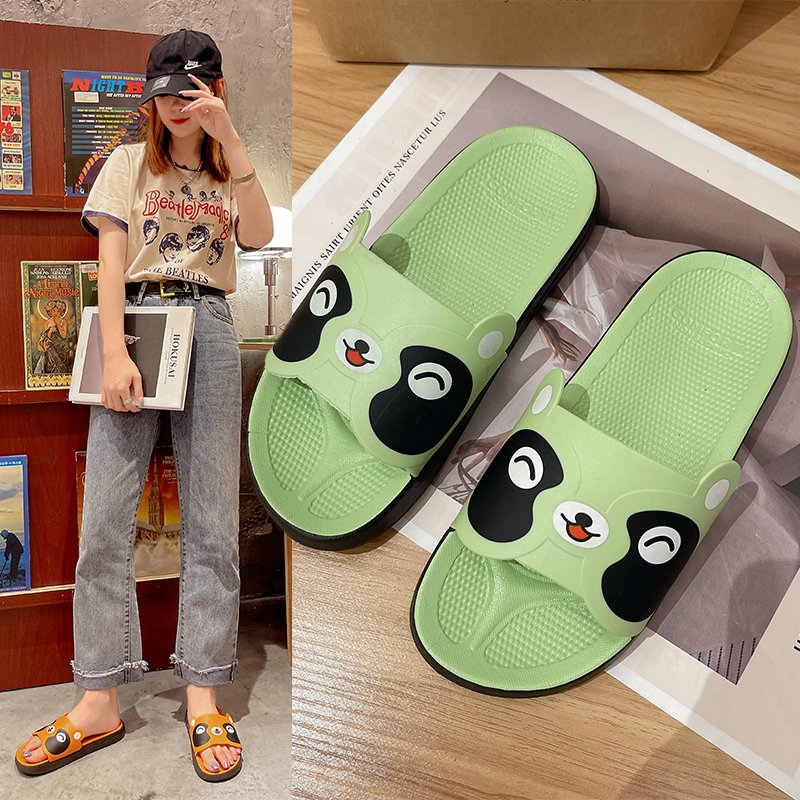 Fashion trend summer indoor cartoon panda head lovely ladies slipper women slippers