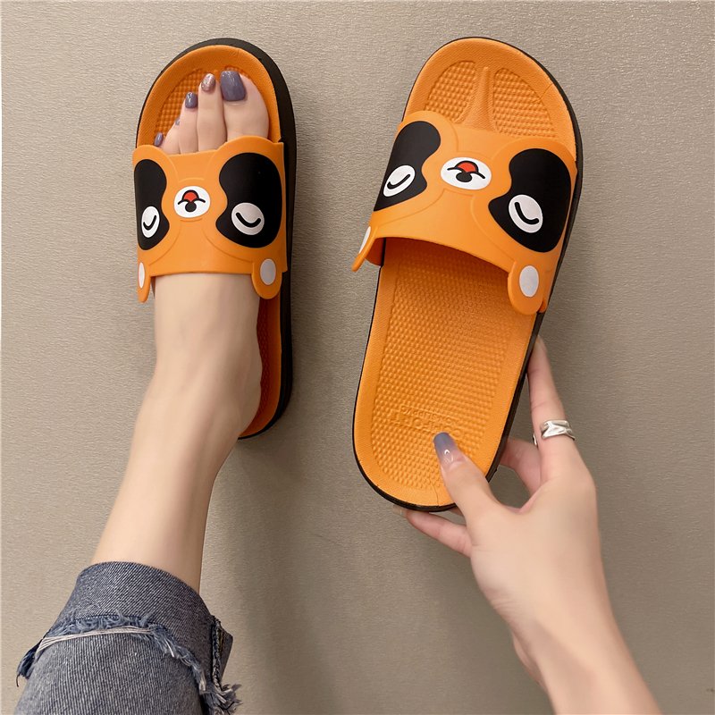 Fashion trend summer indoor cartoon panda head lovely ladies slipper women slippers