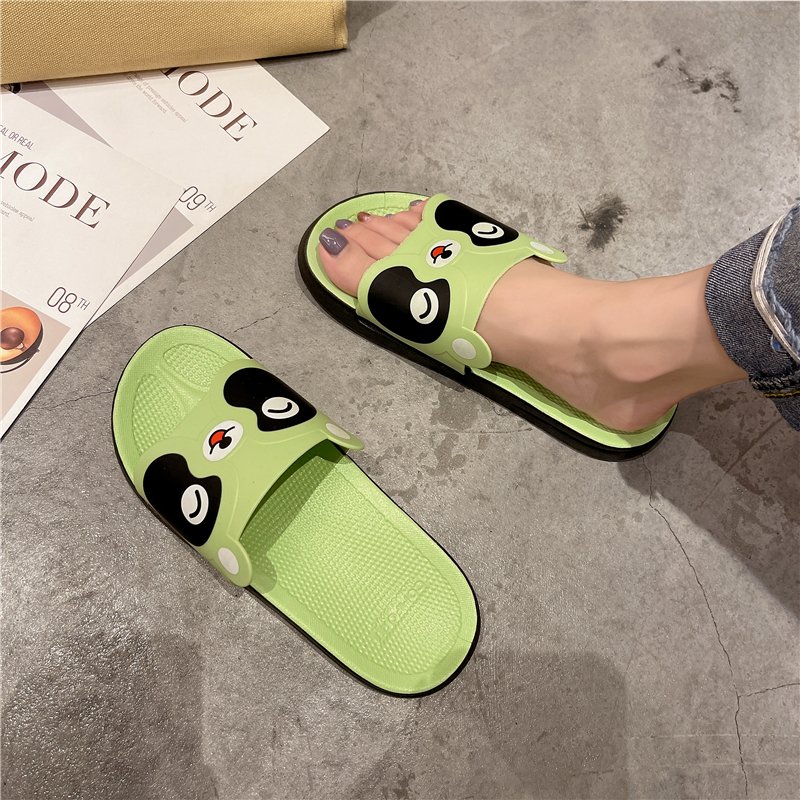 Fashion trend summer indoor cartoon panda head lovely ladies slipper women slippers