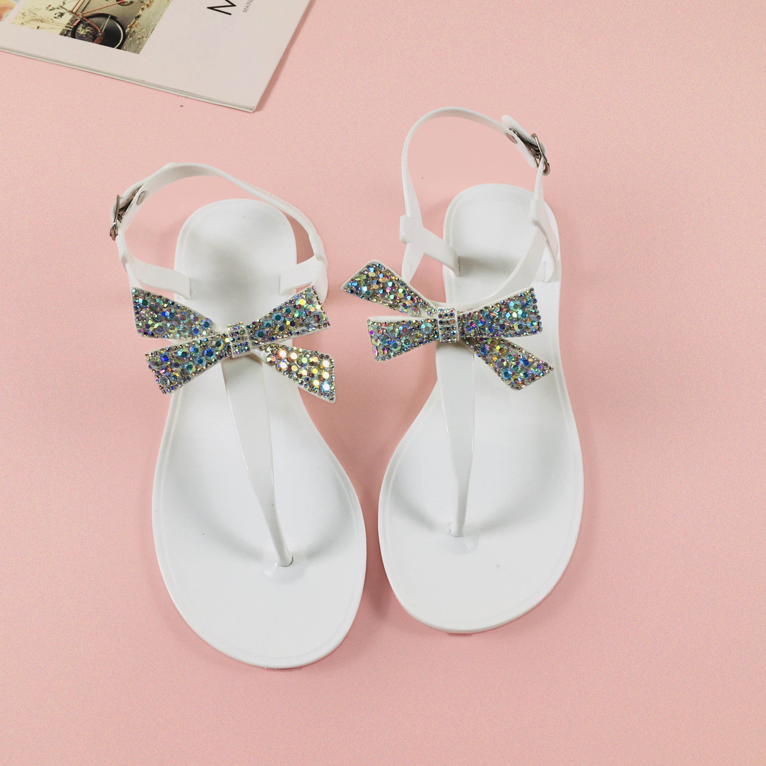 Shoes Slides Women Flip-Flops Ladies Woman Sandals 2022 Sandal Summer Custom And Wholesale diamond Jelly Slippers