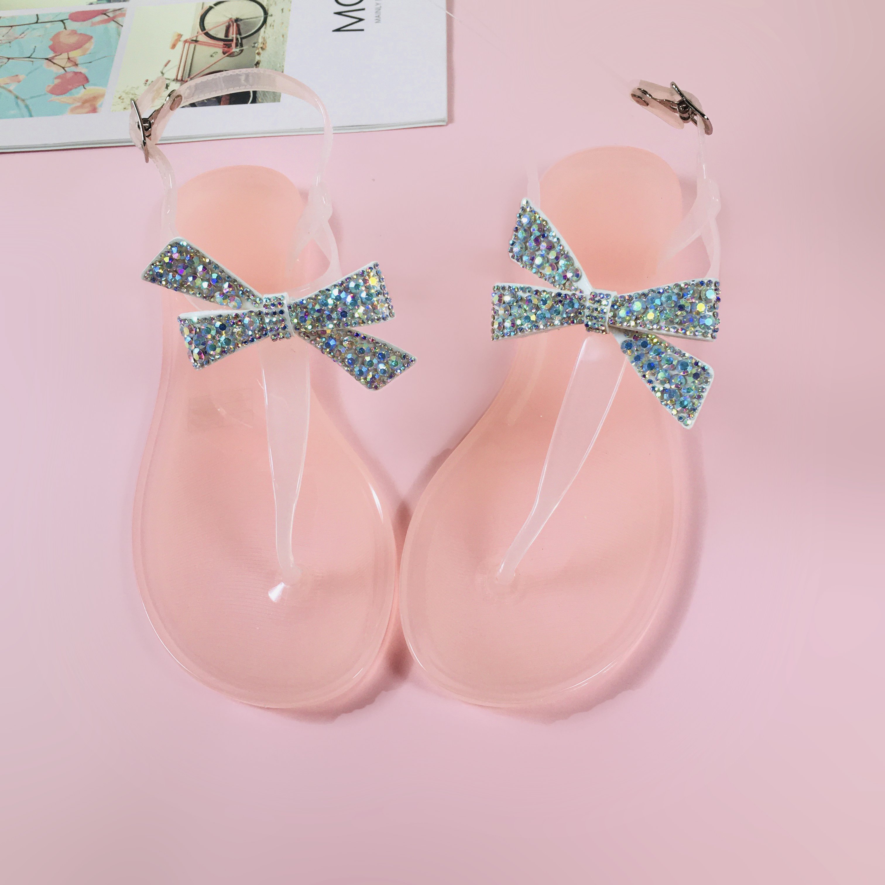Shoes Slides Women Flip-Flops Ladies Woman Sandals 2022 Sandal Summer Custom And Wholesale diamond Jelly Slippers