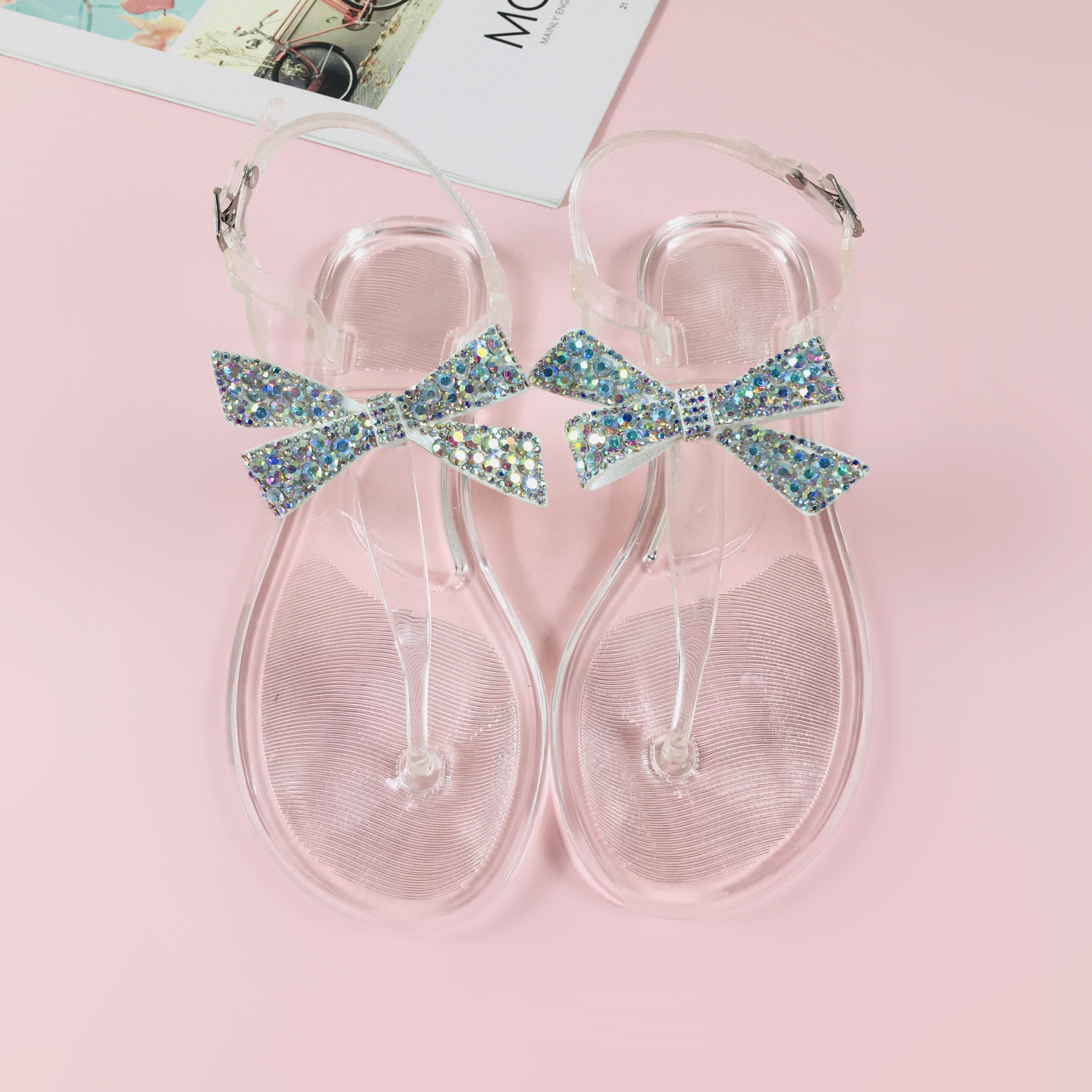 Shoes Slides Women Flip-Flops Ladies Woman Sandals 2022 Sandal Summer Custom And Wholesale diamond Jelly Slippers