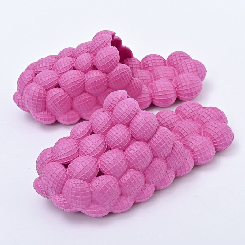 Hot Sale Ladies EVA Bubble Shoes Soft Massage Bottom Outdoor Beach Slippers Home Use Winter Summer Upper Material Rhinestone