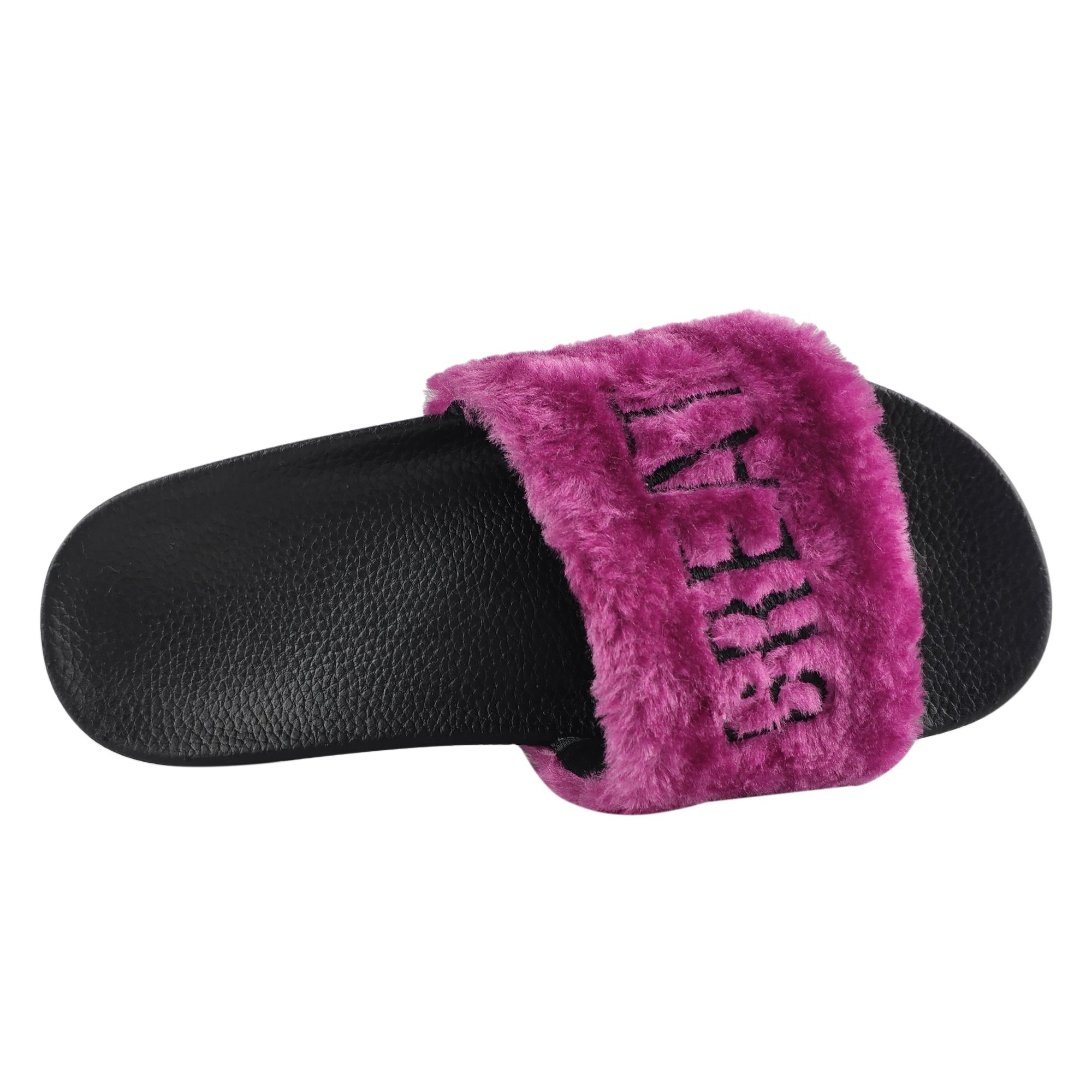 Greatshoe top quality breathable girl's plush faux furry slide slipper fur ladies furry sandal slides for women
