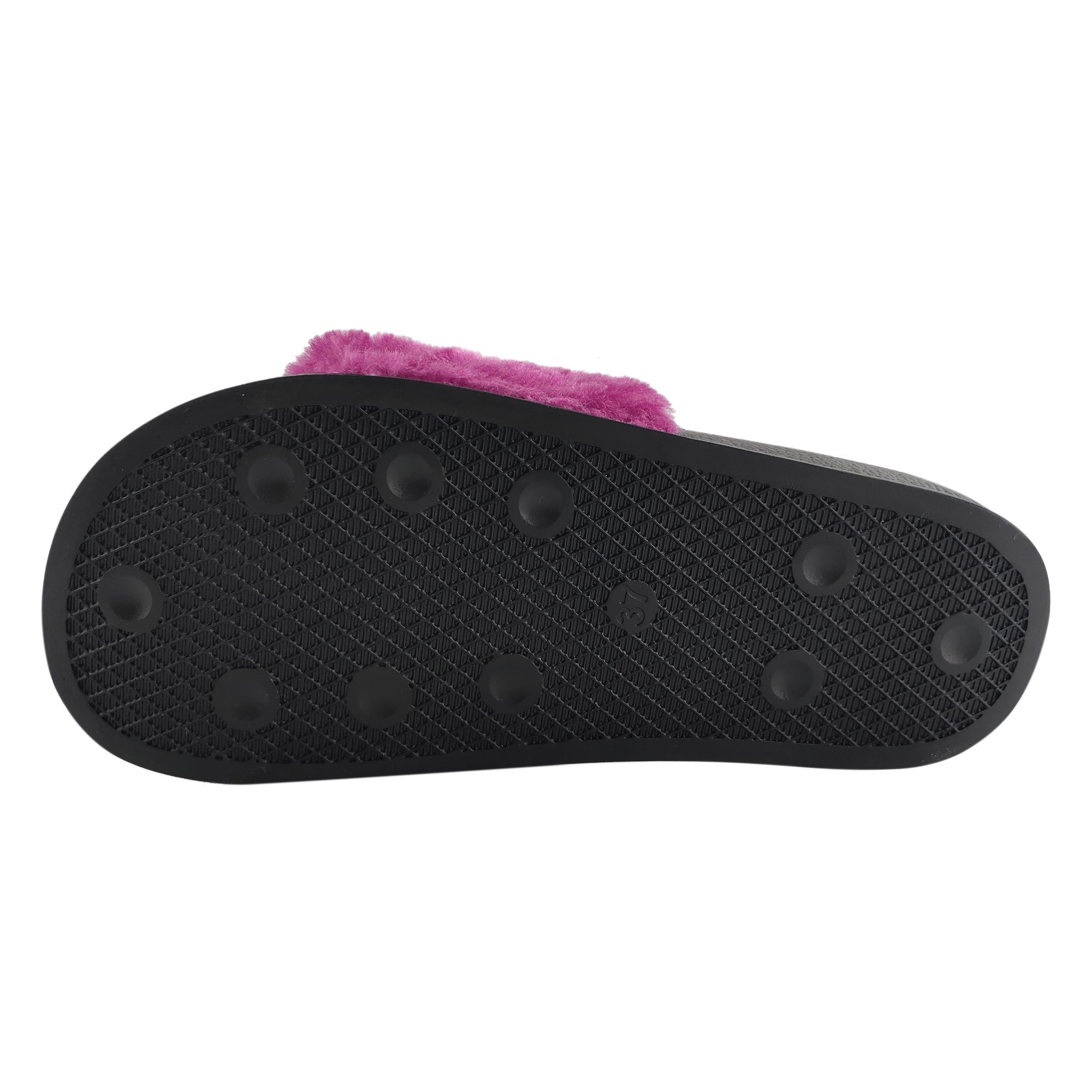 Greatshoe top quality breathable girl's plush faux furry slide slipper fur ladies furry sandal slides for women