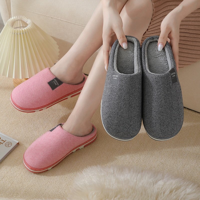 Custom Logo Solid Colors Wholesale Unisex Warm Indoor Urban Cozy Soft Indoor House Slippers