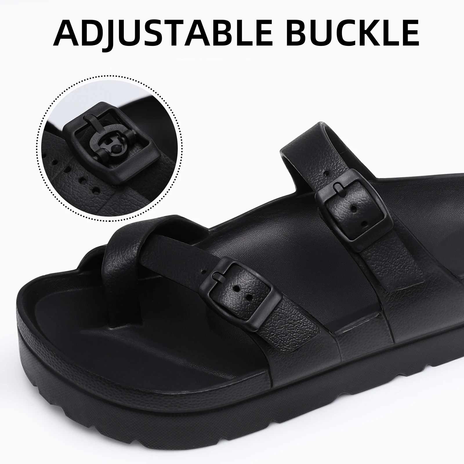 2024EVA Customised Summer Beach Flat Sandals High Quality Designer Luxury Anti-Slip Breathable Slippers Heightened