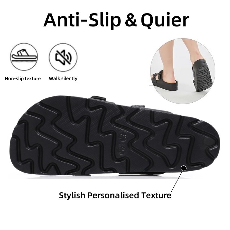 2024EVA Customised Summer Beach Flat Sandals High Quality Designer Luxury Anti-Slip Breathable Slippers Heightened