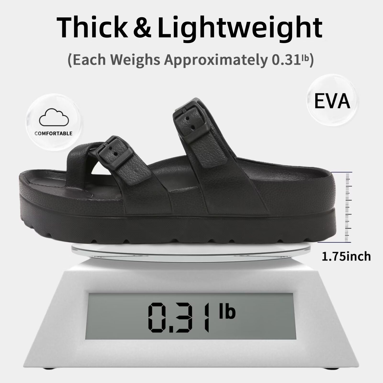 2024EVA Customised Summer Beach Flat Sandals High Quality Designer Luxury Anti-Slip Breathable Slippers Heightened