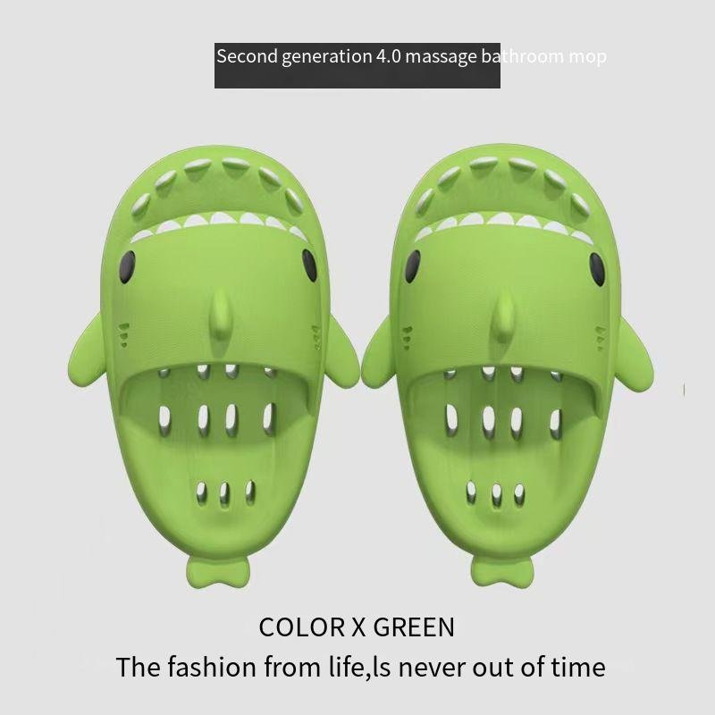 2023 Newly listed hollow shark slippers EVA breathable non-slip slide slippers indoor and outdoor unisex slippers