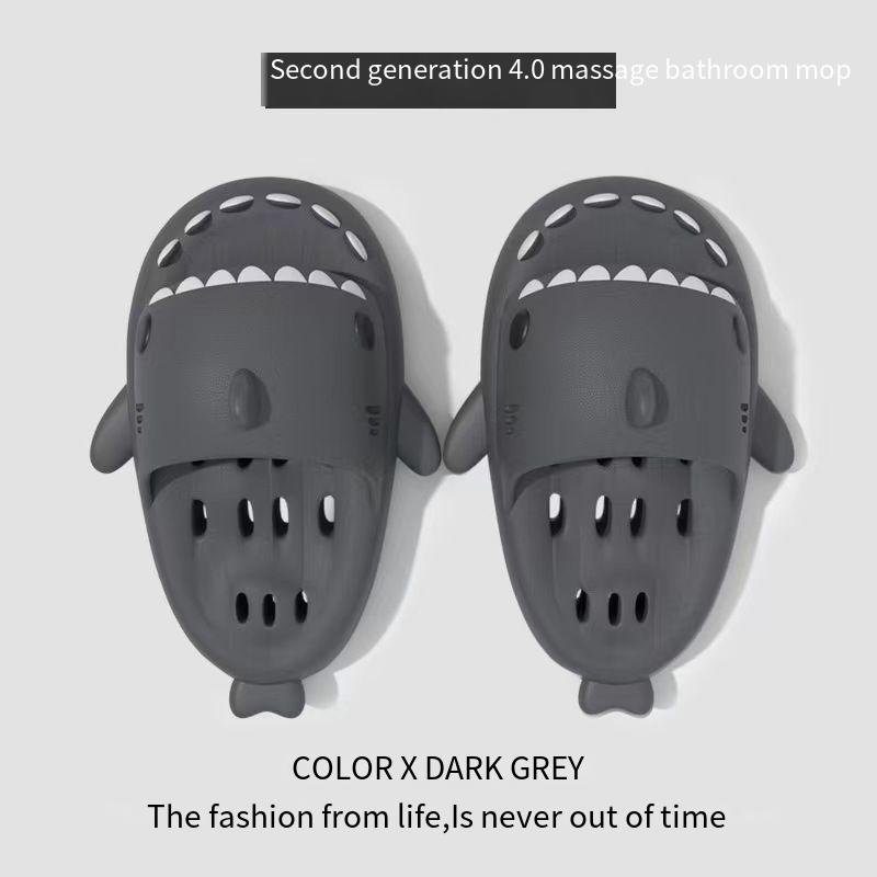 2023 Newly listed hollow shark slippers EVA breathable non-slip slide slippers indoor and outdoor unisex slippers