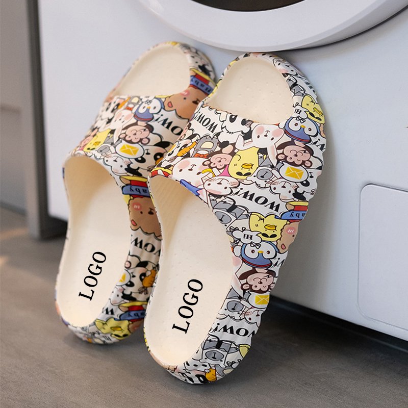 Fashion EVA Beach Slipper Kingdom Bathroom Full Print Custom Logo Cartoon Animal Slides Slippers Men Women