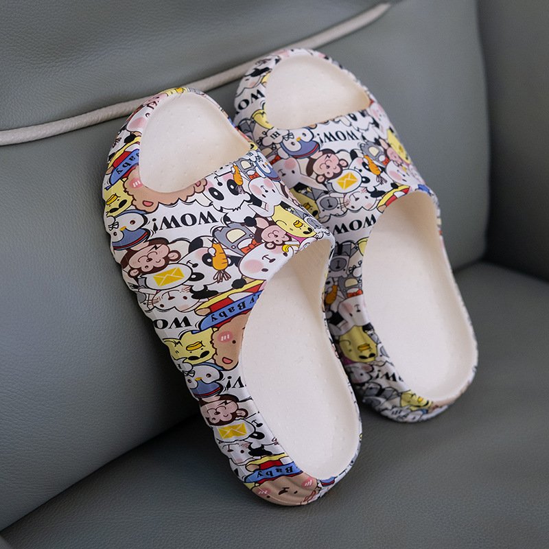 Fashion EVA Beach Slipper Kingdom Bathroom Full Print Custom Logo Cartoon Animal Slides Slippers Men Women