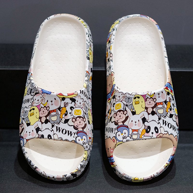 Fashion EVA Beach Slipper Kingdom Bathroom Full Print Custom Logo Cartoon Animal Slides Slippers Men Women