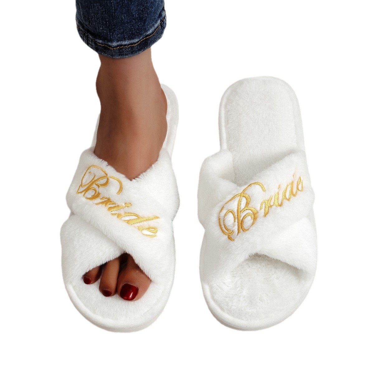 Wedding Deluxe Bride Slippers Bachelorette Party Decoration Supplier Bridal Shower Gift Bride To Be Party Favor