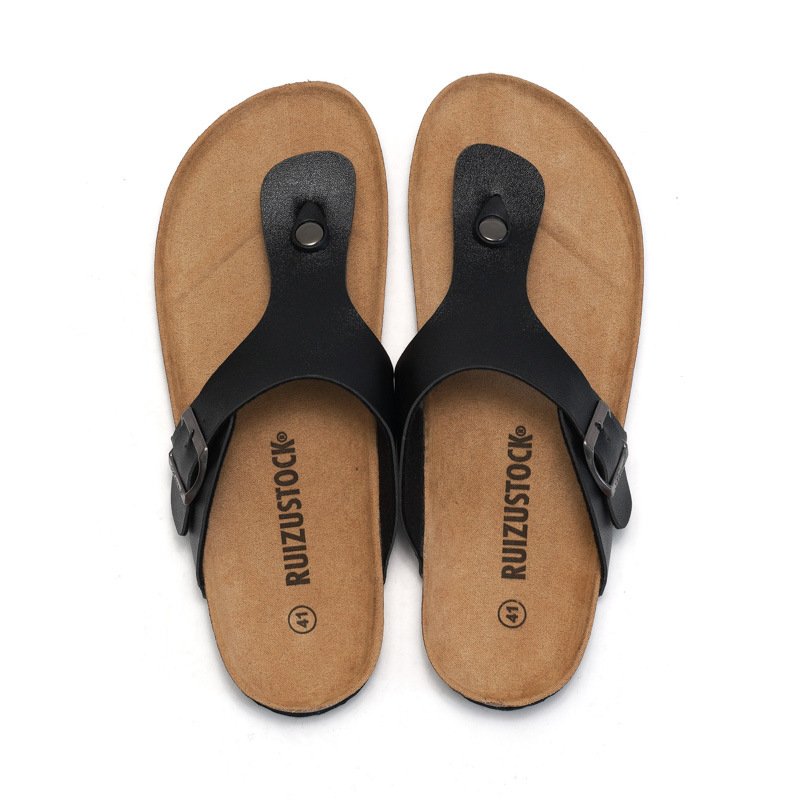 1281 2024 plus size men shoes women outdoor slides slippers soft wooden sole flip flops
