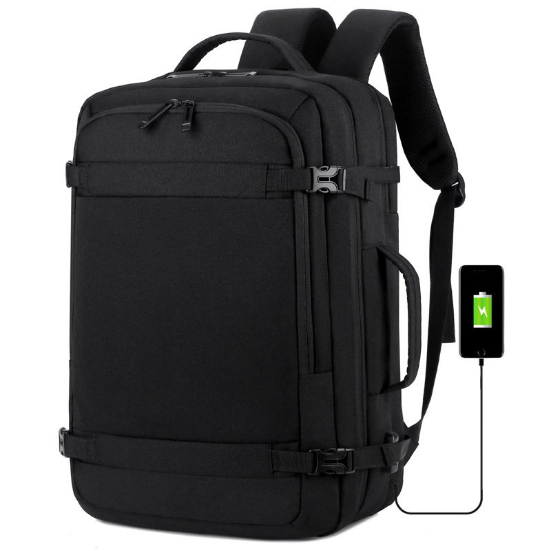 Men'S Multifunction Simple Business Travel Laptop Backpack Notebook Backpack Bag With Usb Charging For School College Students