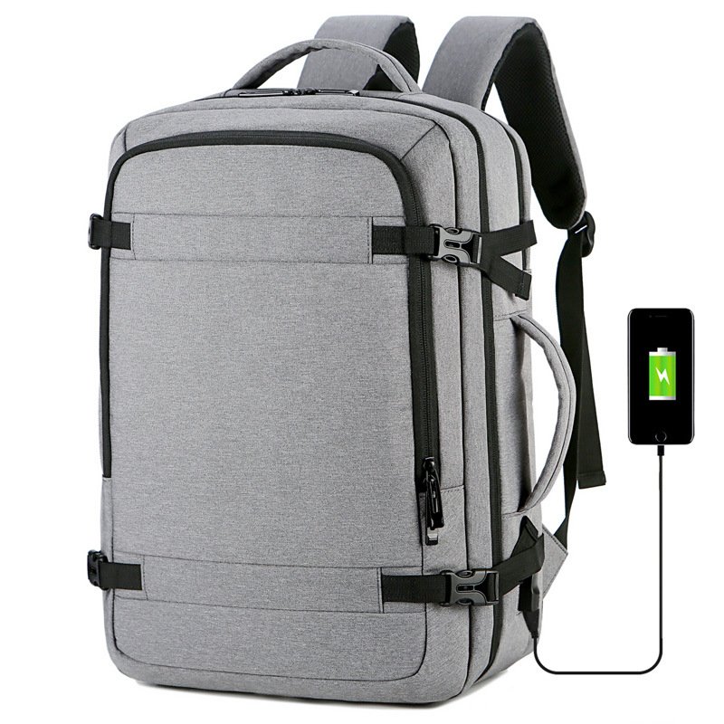 Men'S Multifunction Simple Business Travel Laptop Backpack Notebook Backpack Bag With Usb Charging For School College Students