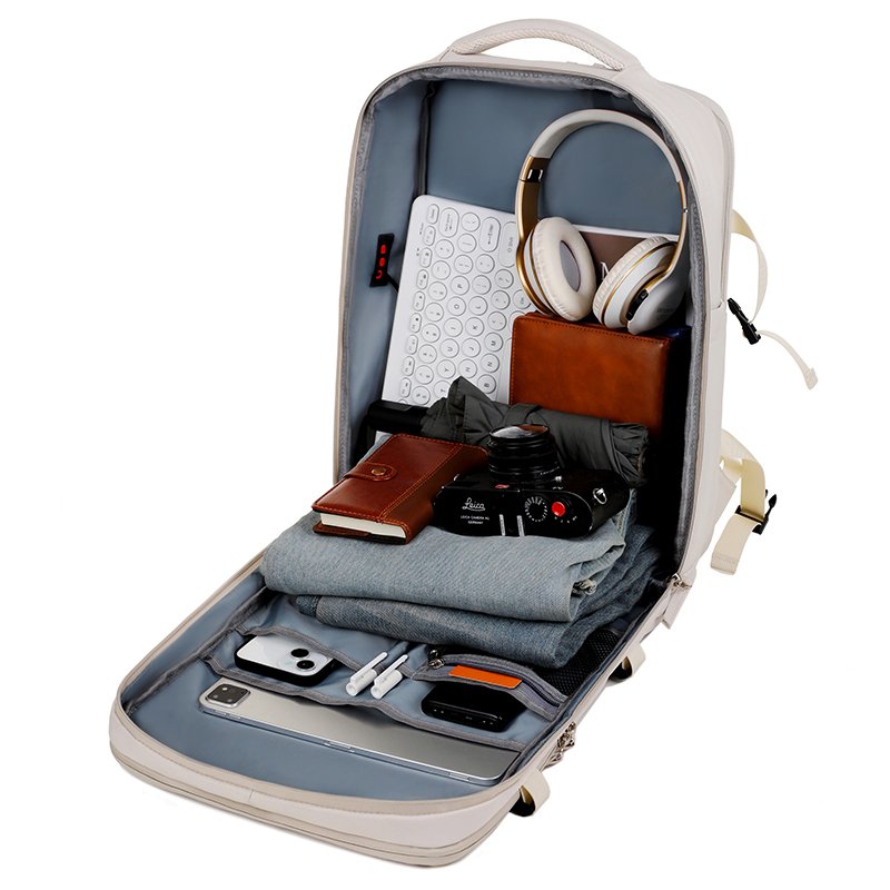 Boarding Large Capacity USB Waterproof Dry Wet Separation Travel Business Trip Carry-on Laptop Backpack with Shoe Compartment