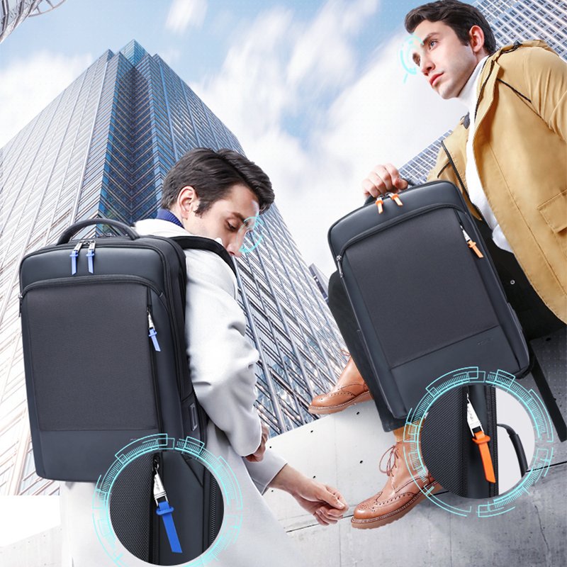 Bopai BSCI Expandable Usb Charging Computer Office Men Anti Theft Bags Multifunction 15.6 Inch laptop Travel Business backpack