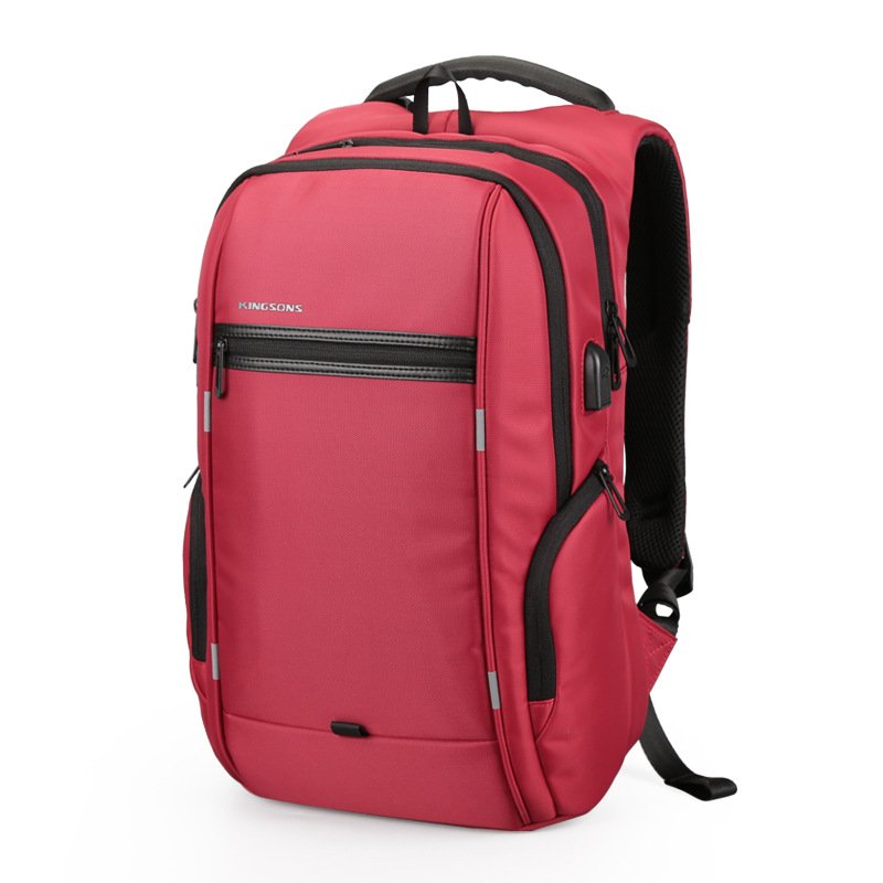 Oem custom kaka luxury man women usb anti theft computer pu genuine leather laptop backpack bags for men