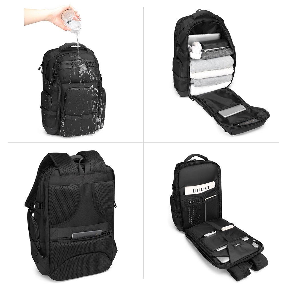 Ozuko 9792S Travel Laptop Backpack,College High School Daypack Airline Approved Business Work Bag Fit 15.6 Inch Laptops for Men