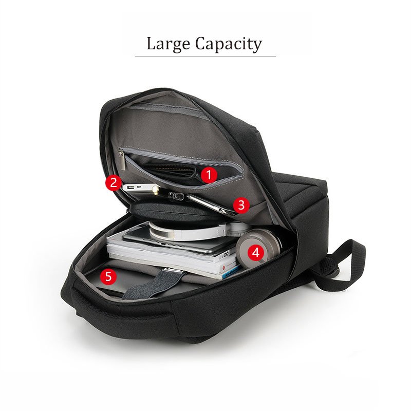 Wear-resistant Waterproof Multifunctional Large-capacity Nylon Laptop Backpack with USB Charging Interface School Bag