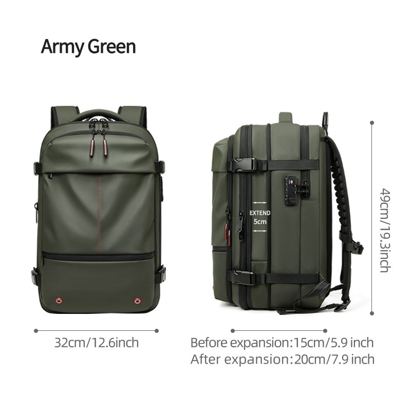 New Airbag Backpack Men's Large Capacity Mochilas Laptop Backpack with USB Oxford Waterproof Mens Backpack for Traveling