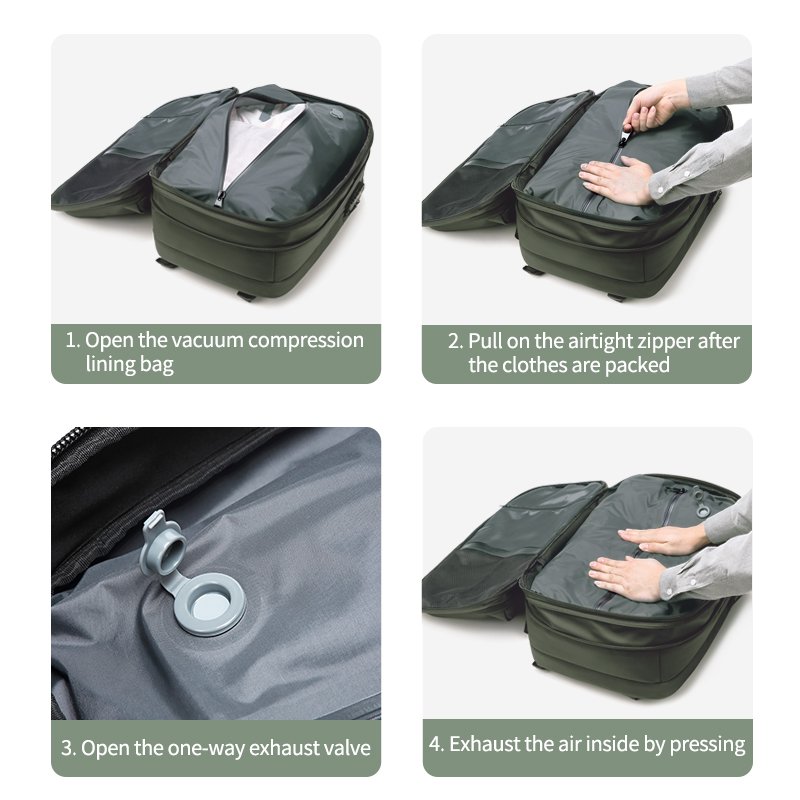 New Airbag Backpack Men's Large Capacity Mochilas Laptop Backpack with USB Oxford Waterproof Mens Backpack for Traveling