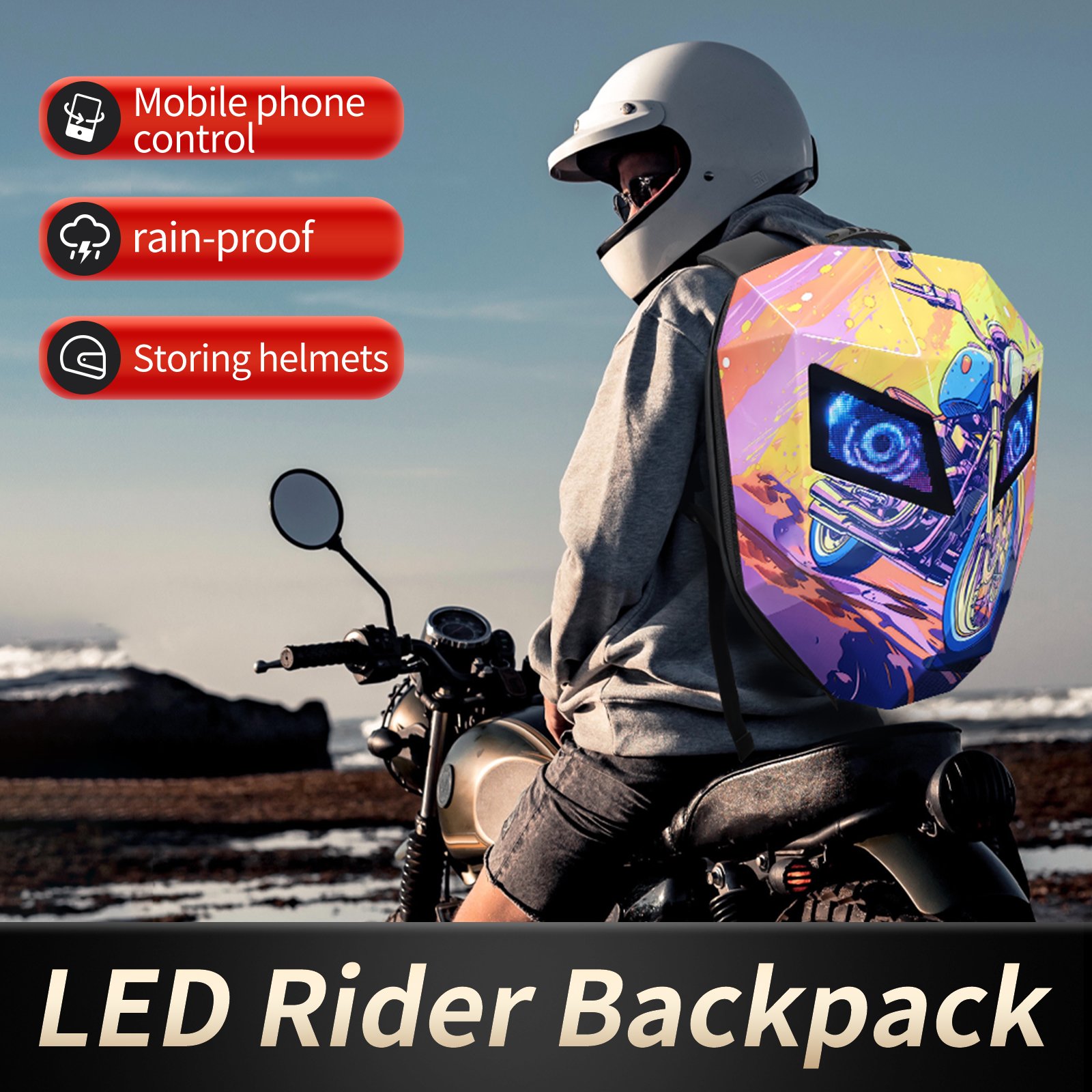 Programmable led display backpack