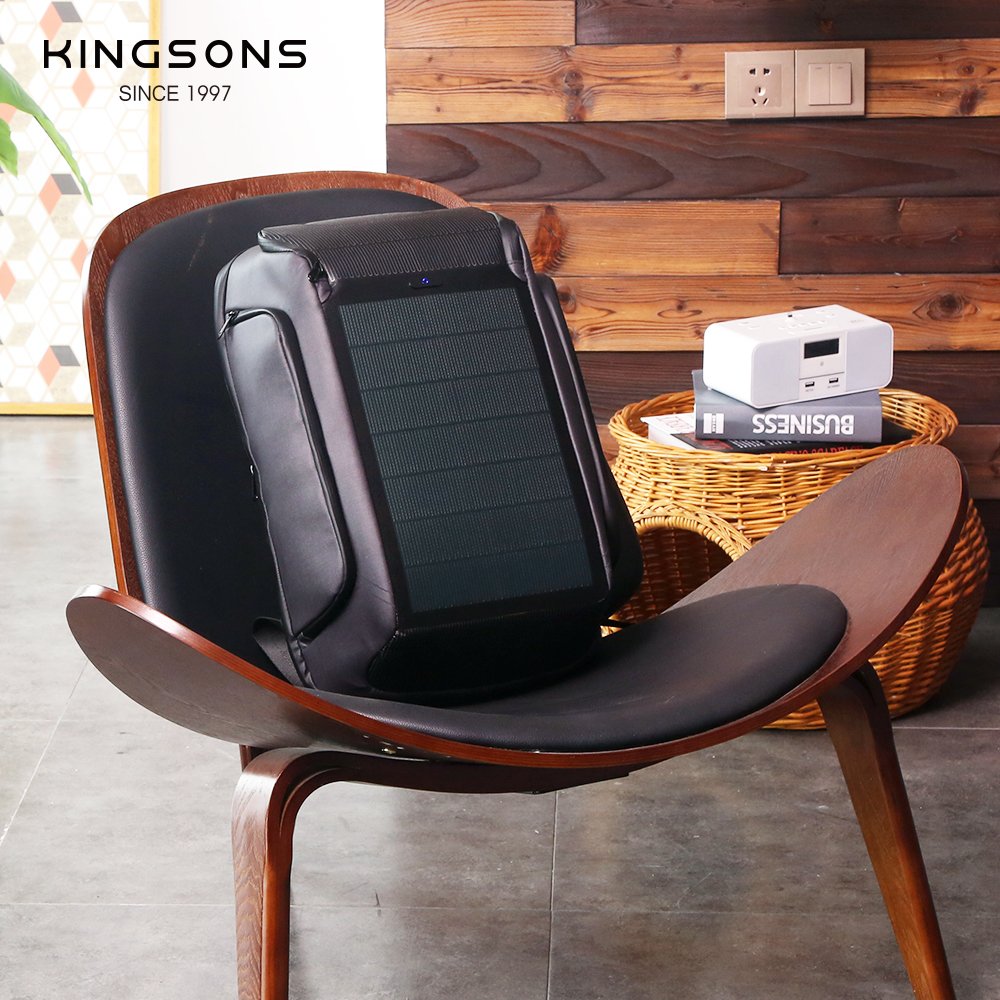 KINGSONS High-tech Solar Backpack for travel USB charging antitheft outdoor backpack business laptop backpack