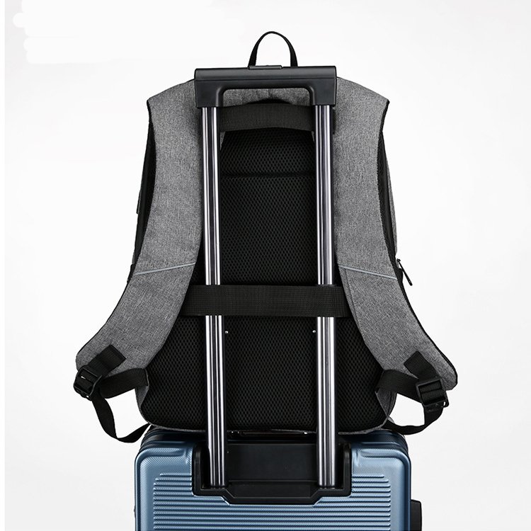 QXMOVING Large Capacity Travel Strong Waterproof Nylon Men Laptop Backpack Business Anti Theft Slim