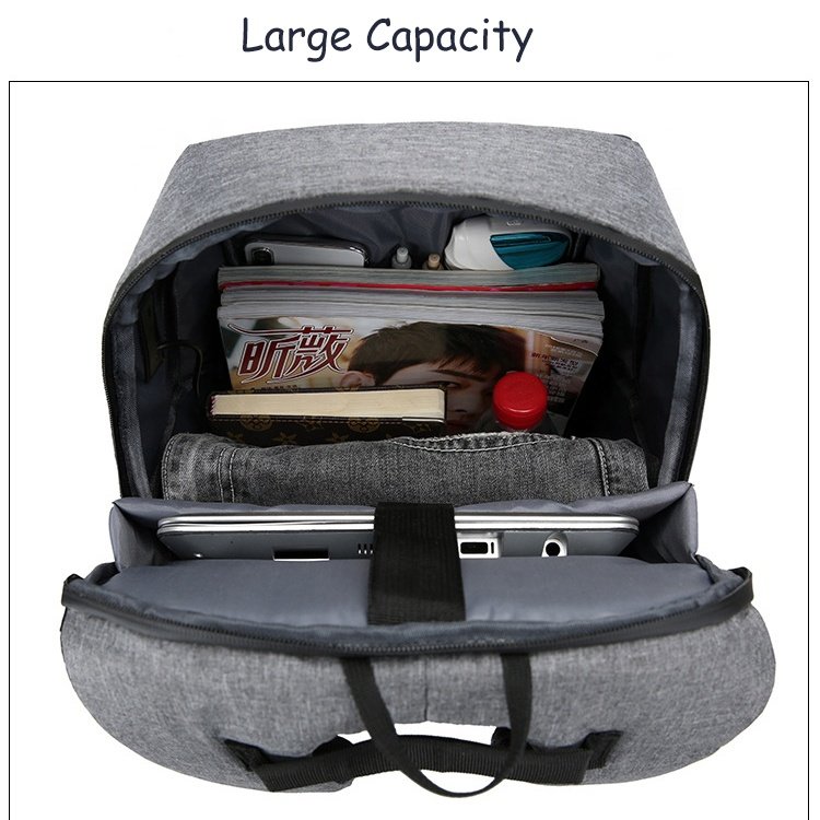 QXMOVING Large Capacity Travel Strong Waterproof Nylon Men Laptop Backpack Business Anti Theft Slim