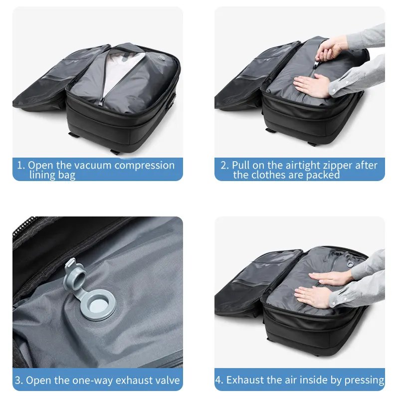 Pailox Designer Bagpack Mochilas Back Pack Bag vacuum compression backpack Travelling Laptop Backpack Waterproof Airback bag