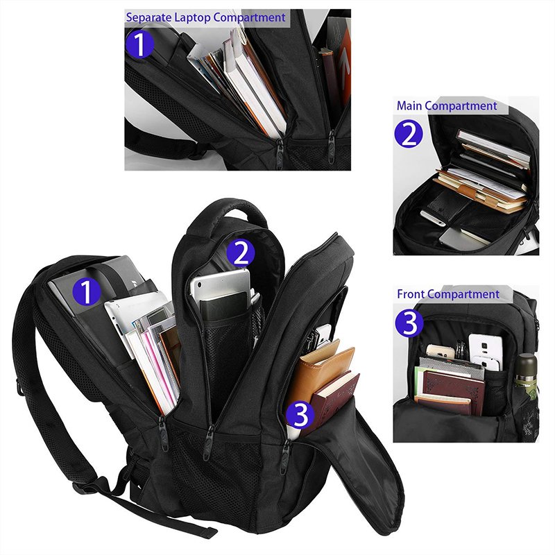 Newest fashion smart custom logo travel backpack with locker foldable stylish water resistant polyester nylon laptop backpack