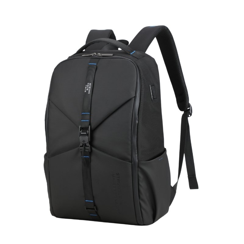 Premium Men's Business Backpack - Polyester Waterproof, Large Capacity Laptop Backpack for Travel, Work, and Daily Use