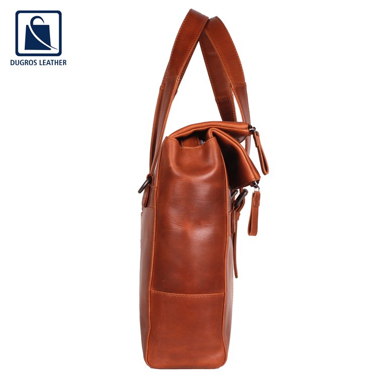 Cotton Lining Material Stylish Look Genuine Leather Business Bag Laptop Backpacks for Men