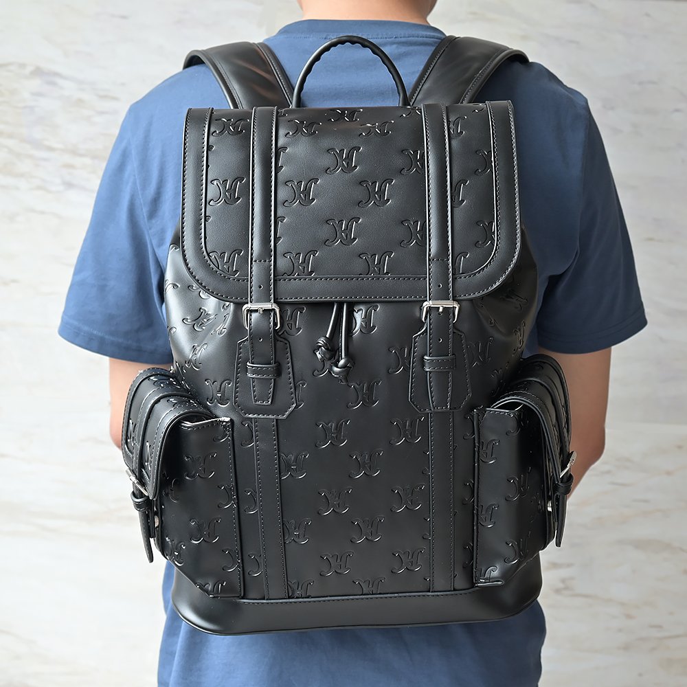 High End Custom Shoulder Bag Genuine Leather Waterproof Computer Bag Men's Laptop Backpack