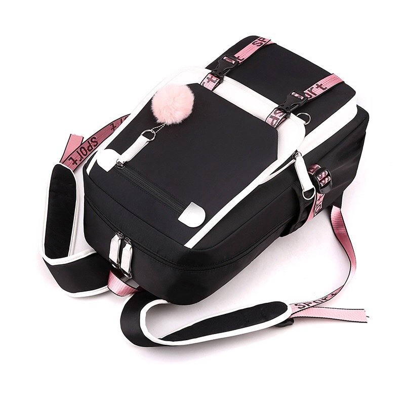 2024 New Contrast color Travel Outdoor School Bags Custom New Arrival Durable Large Capacity Campus Style Zipper Backpack