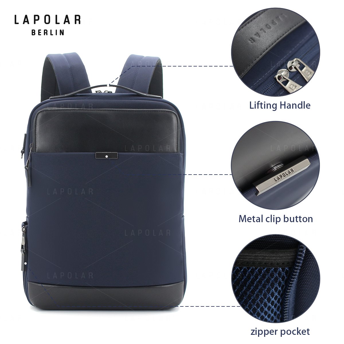 LAPOLAR OEM Fashion Laptop Business Backpack Man Travelling Laptop Backpack Large Capacity Computer Bags