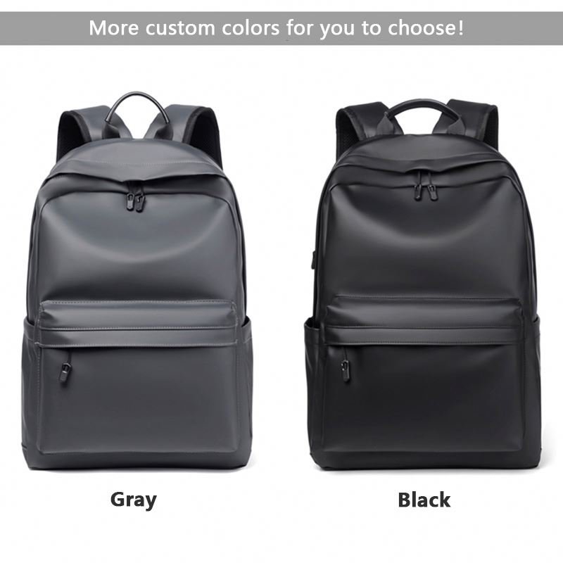 Custom new designer Men Durable Travel Waterproof PU leather school bag Business Casual sports students Laptop Backpack