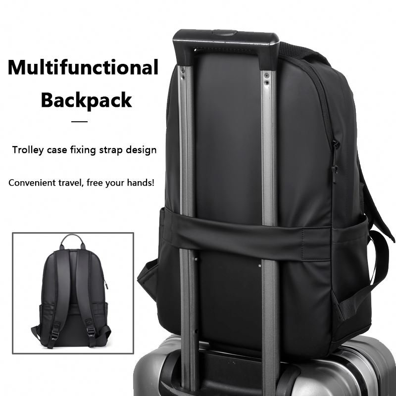 Custom new designer Men Durable Travel Waterproof PU leather school bag Business Casual sports students Laptop Backpack