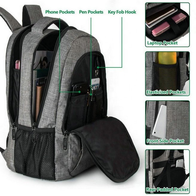 Anti-theft Bag Must-have Laptop Backpack for Travelers Comfortable and Lightweight Travel Polyester Oxford Waterproof Unisex