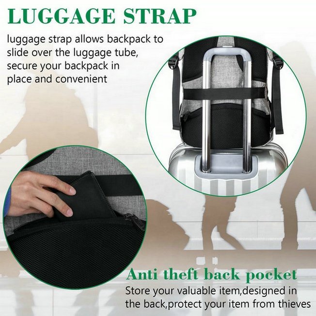 Anti-theft Bag Must-have Laptop Backpack for Travelers Comfortable and Lightweight Travel Polyester Oxford Waterproof Unisex