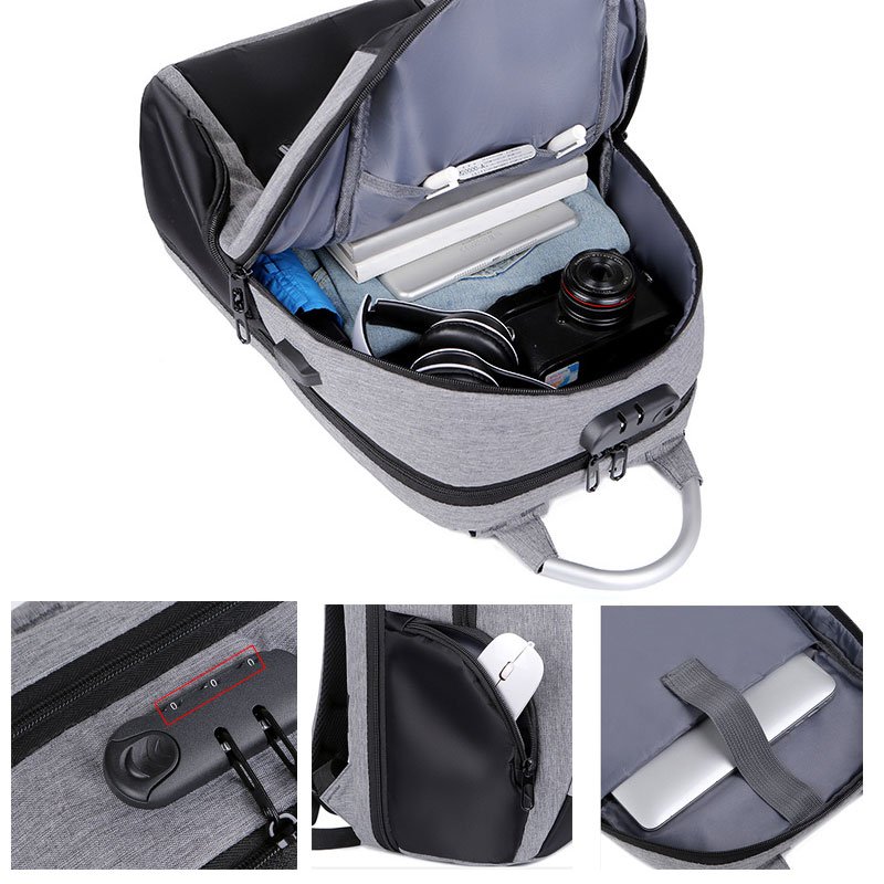 Travel Laptop Backpack Water Resistant Anti-Theft Bag with USB Charging Port and Lock Business Backpacks for Women Men School