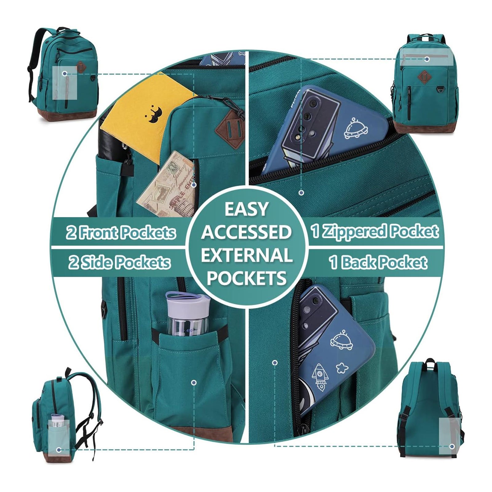 Water-resistant 15.6 Inch Laptop Bookbag for School Work Travel custom High quality College Computer Backpack for Work