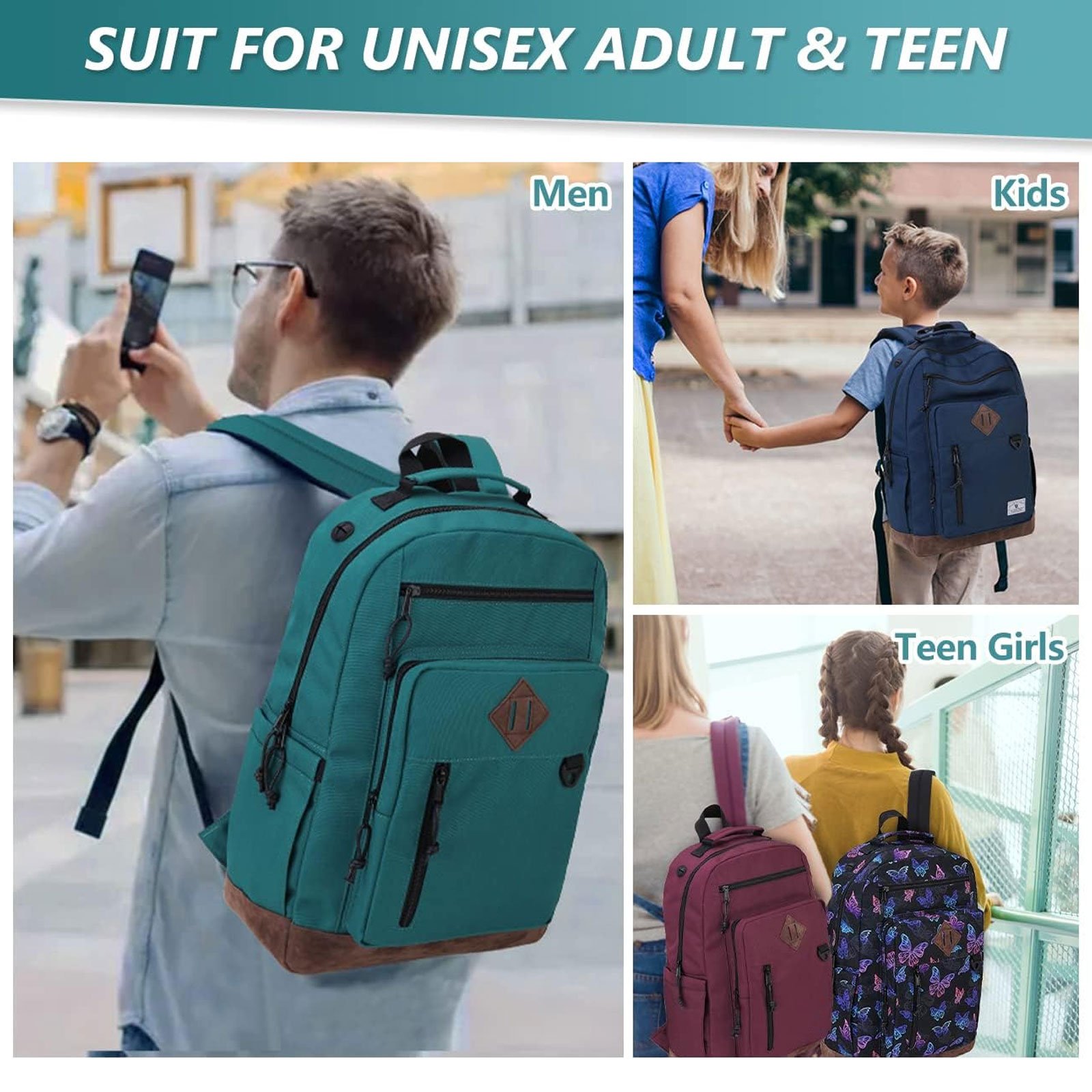 Water-resistant 15.6 Inch Laptop Bookbag for School Work Travel custom High quality College Computer Backpack for Work